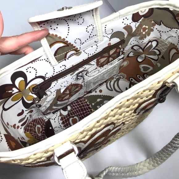 NWOT - Brighton Straw Bag and matching Wallet - Floral - Picture 5 of 16